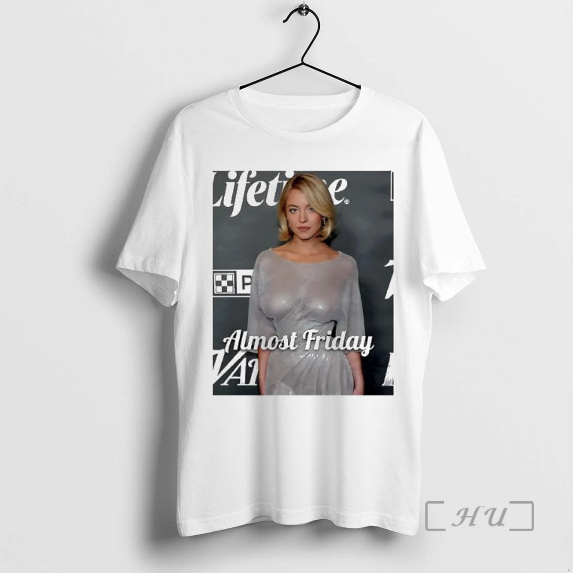 Officials Sydney Sweeney In See Through Almost Friday Photo Shirt Hoodie Sweatshirt | PurePodTees.com