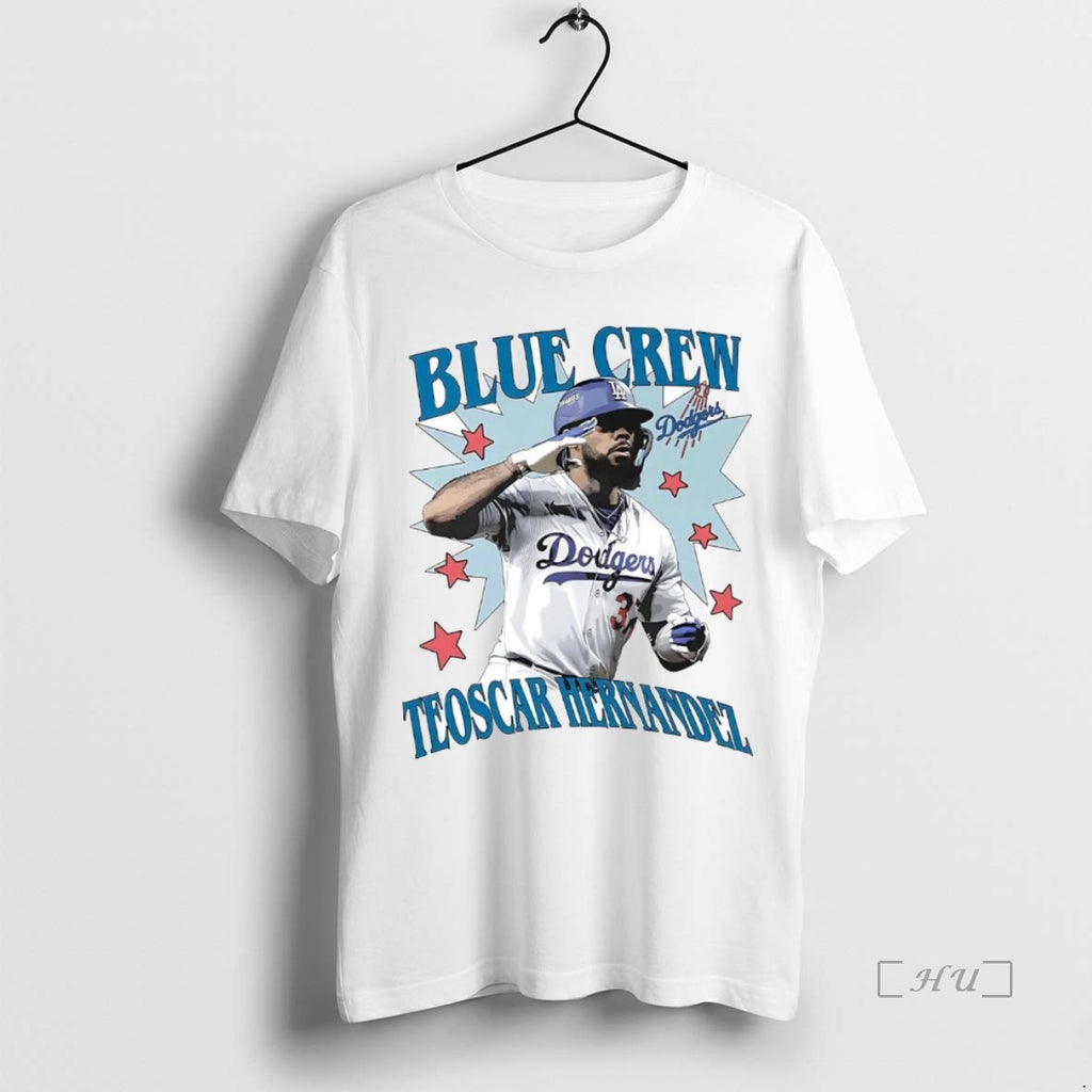 Officials Teoscar Hernandez Blue Crew Dodgers Shirt Hoodie Sweatshirt | PurePodTees.com