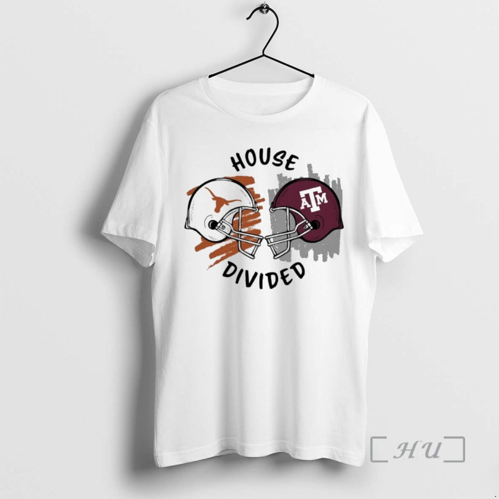 Officials Texas Am Aggies Vs Texas Longhorns House Divided Helmet Shirt Hoodie Sweatshirt | PurePodTees.com