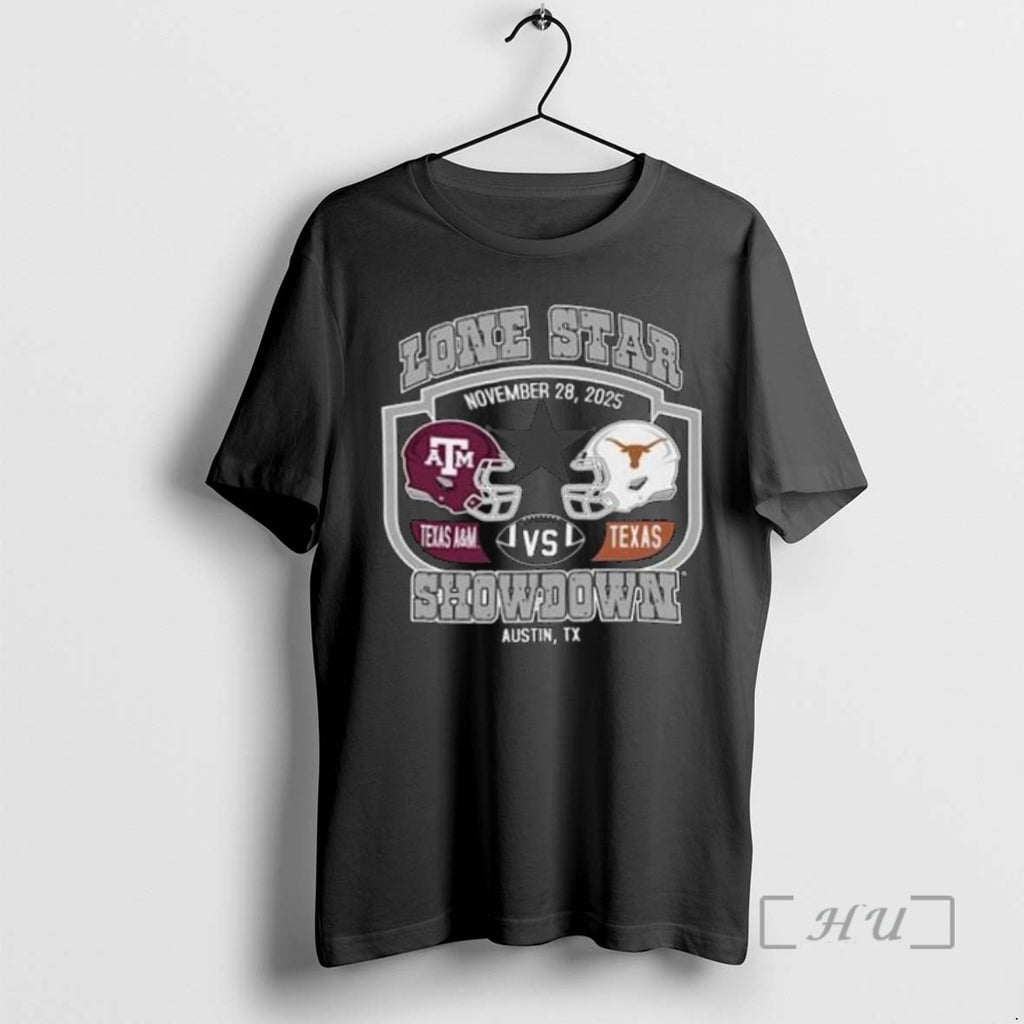Officials Texas Am Aggies Vs Texas Longhorns Lone Star Showdown November 28 2025 Circle Black Shirt Hoodie Sweatshirt