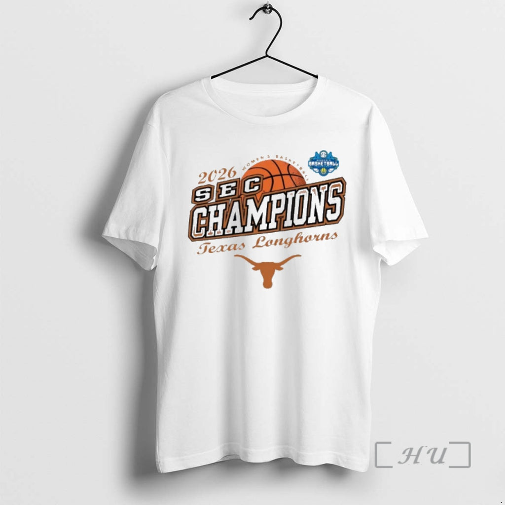 Officials Texas Longhorns 2026 Womens Basketball Sec Conference Champs Locker Room Premium T Shirts Sweater