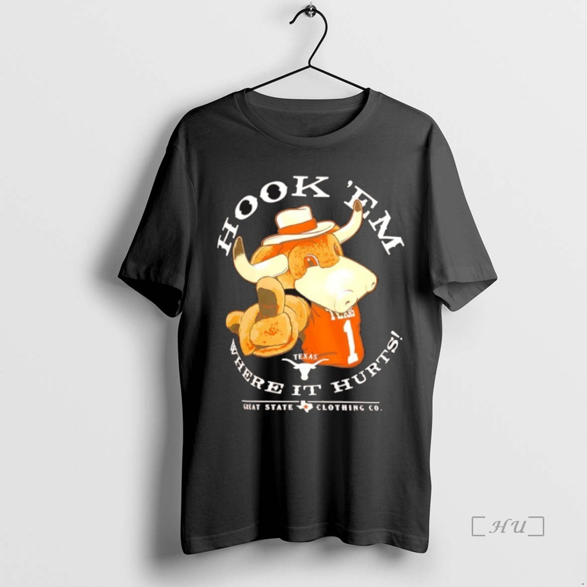 Officials Texas Longhorns Hook Em Where It Hurts Mascot Shirt Hoodie Sweatshirt | PurePodTees.com