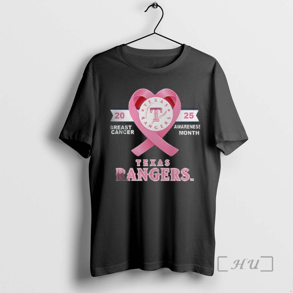Officials Texas Rangers Strike Out Breast Cancer Shirt Hoodie Sweatshirt | PurePodTees.com