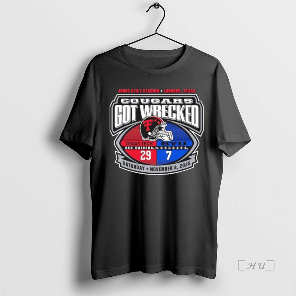 Officials Texas Tech 2025 Wrecked Byu Gameday Score Shirt Hoodie Sweatshirt | PurePodTees.com