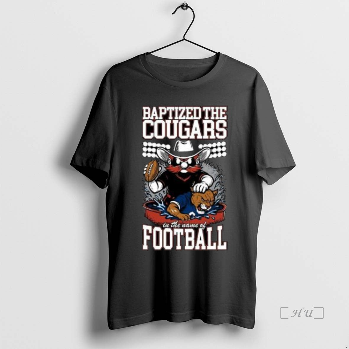 Officials Texas Tech Red Raiders Baptized The Byu Cougars In The Name Of Football Mascot Shirt Hoodie Sweatshirt