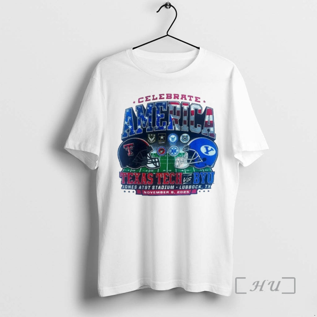 Officials Texas Tech Vs Byu Celebrate America Dueling Helmets Shirt Hoodie Sweatshirt | PurePodTees.com