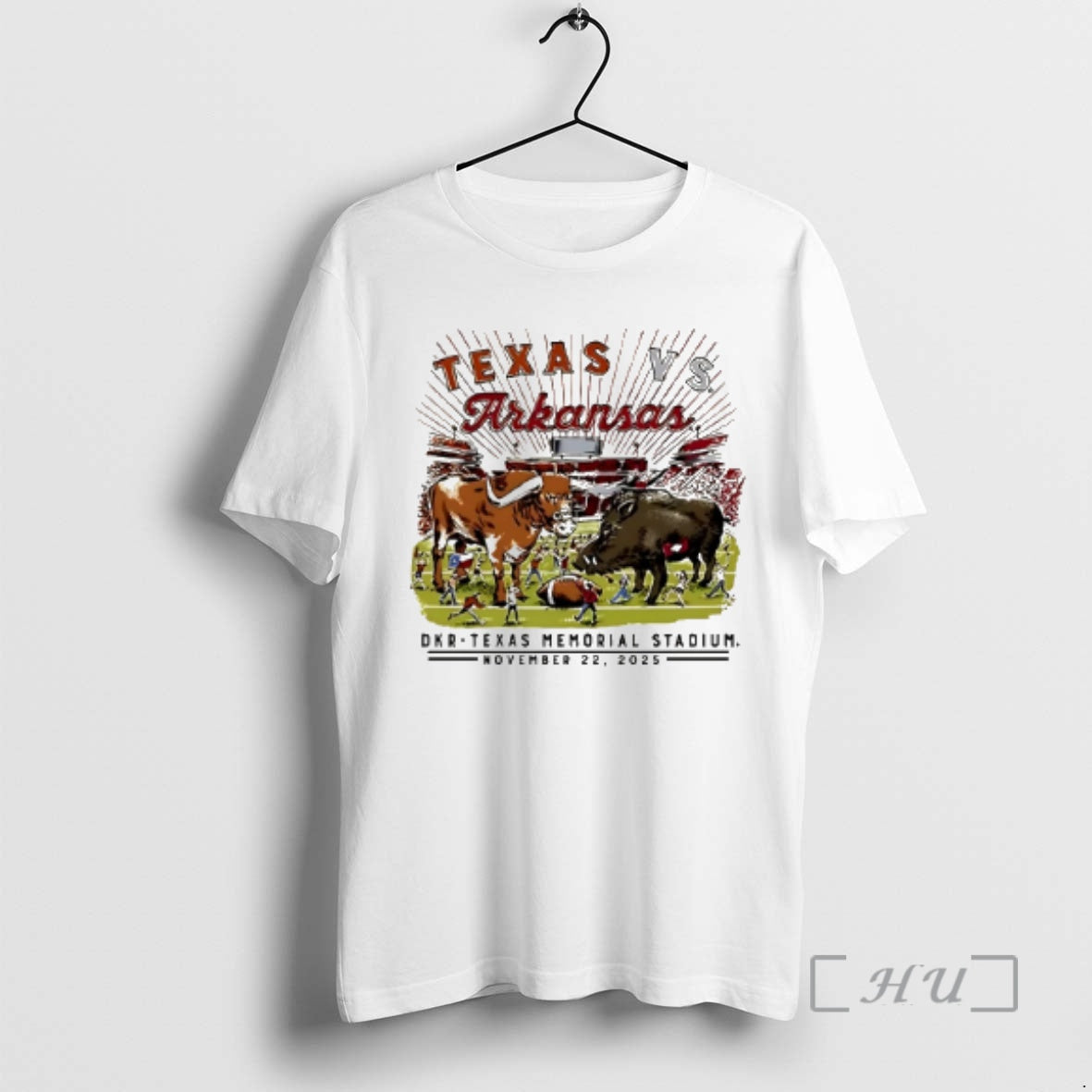 Officials Texas Vs Arkansas Razorback November 22 2025 Mascot Shirt Hoodie Sweatshirt | PurePodTees.com