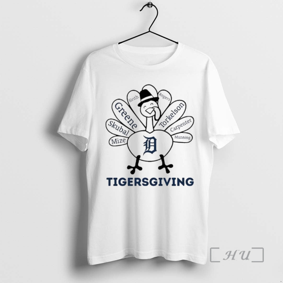 Officials Thanksgiving With Detroit Tigers Heroes Shirt Hoodie Sweatshirt | PurePodTees.com