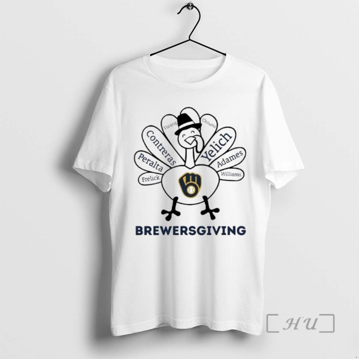 Officials Thanksgiving With Milwaukee Brewers Heroes Shirt Hoodie Sweatshirt | PurePodTees.com