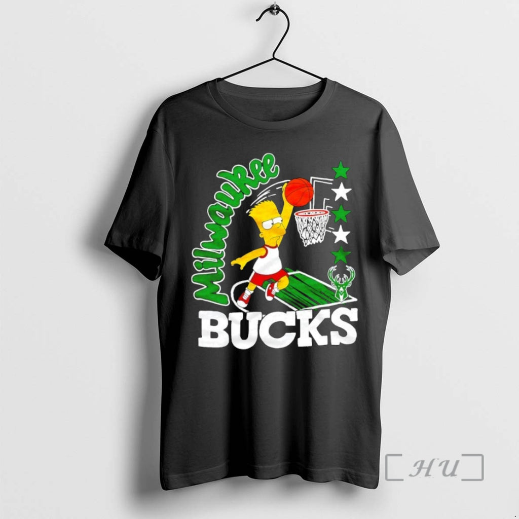 Officials The Bart Simpson X Milwaukee Bucks Nba Mashup Shirt Hoodie Sweatshirt | PurePodTees.com
