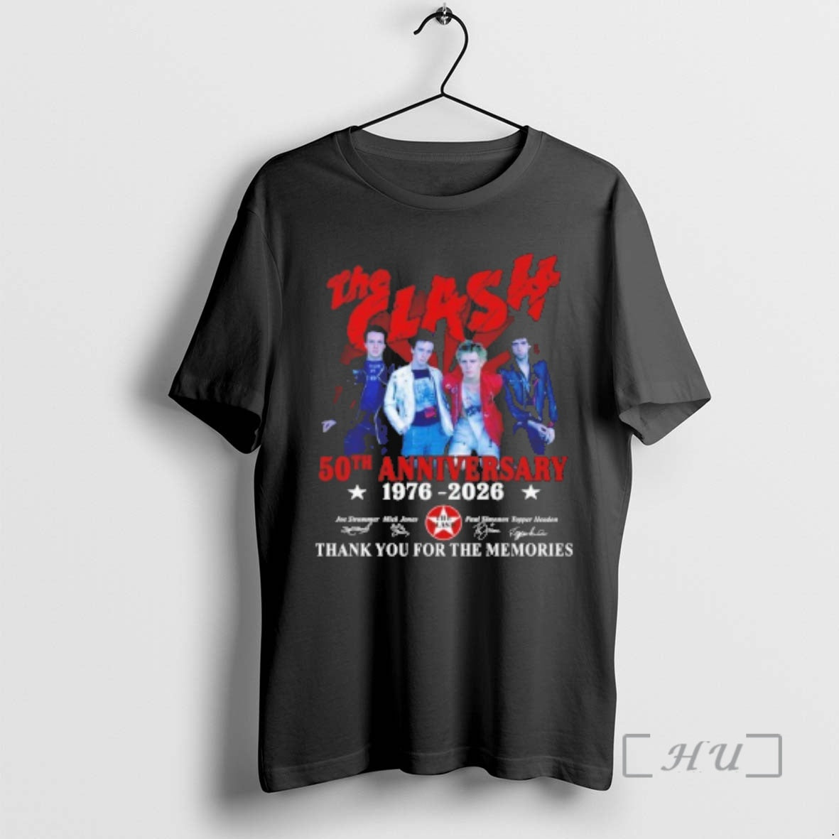 Officials The Clash 50th Anniversary 1976 2026 Thank You For The Memories Premium T Shirts Hoodie Sweatshirt
