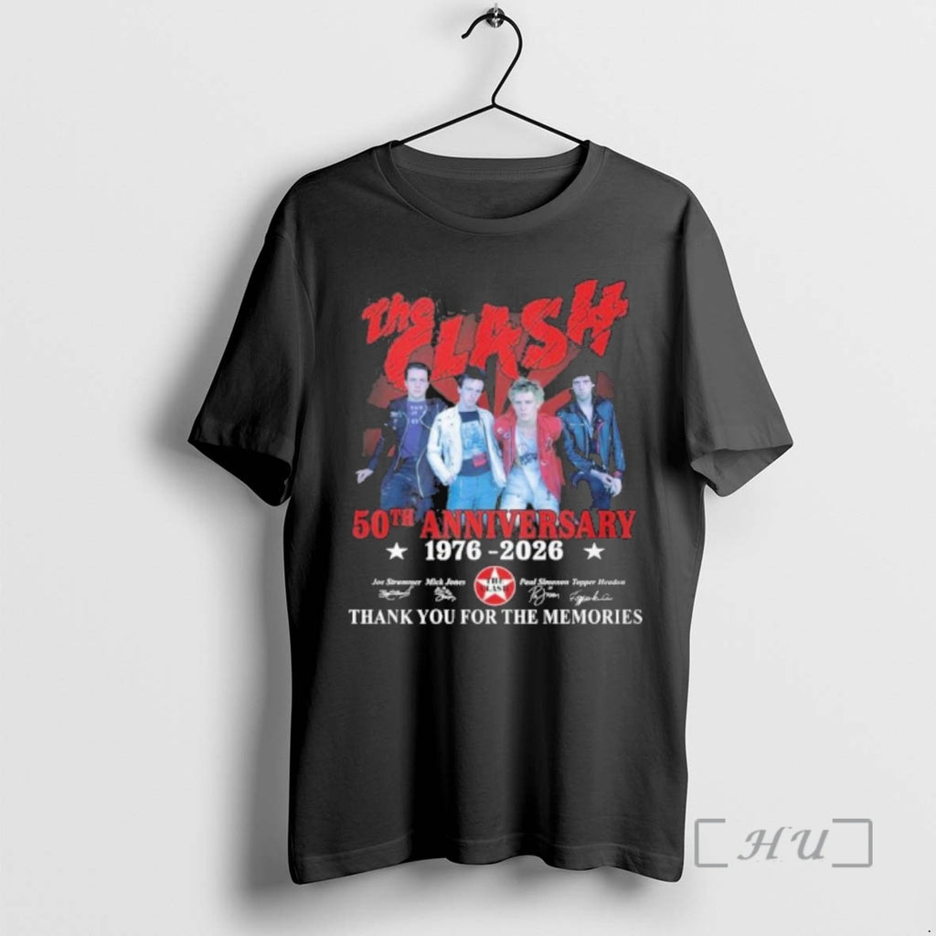 Officials The Clash Band 50th Anniversary 1976 2026 Thank You For The Memories Premium Shirt Hoodie Sweatshirt