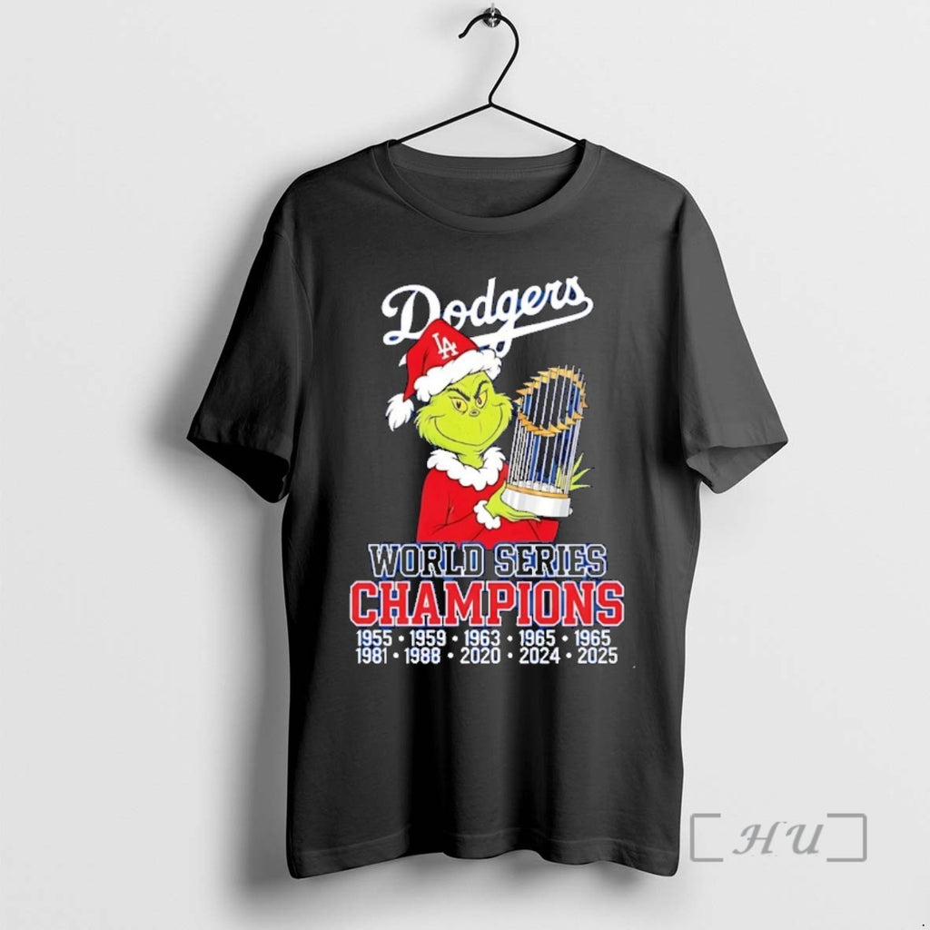 Officials The Grinch Los Angeles Dodgers World Series Champions 2025 Christmas Christmas Shirt Hoodie Sweatshirt