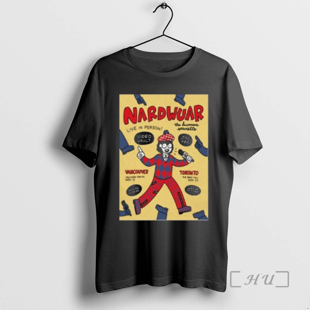 Officials The Human Serviette Nardwuar The Great Hall Toronto November 23 2025 Circle Black Premium Shirt Hoodie Sweatshirt