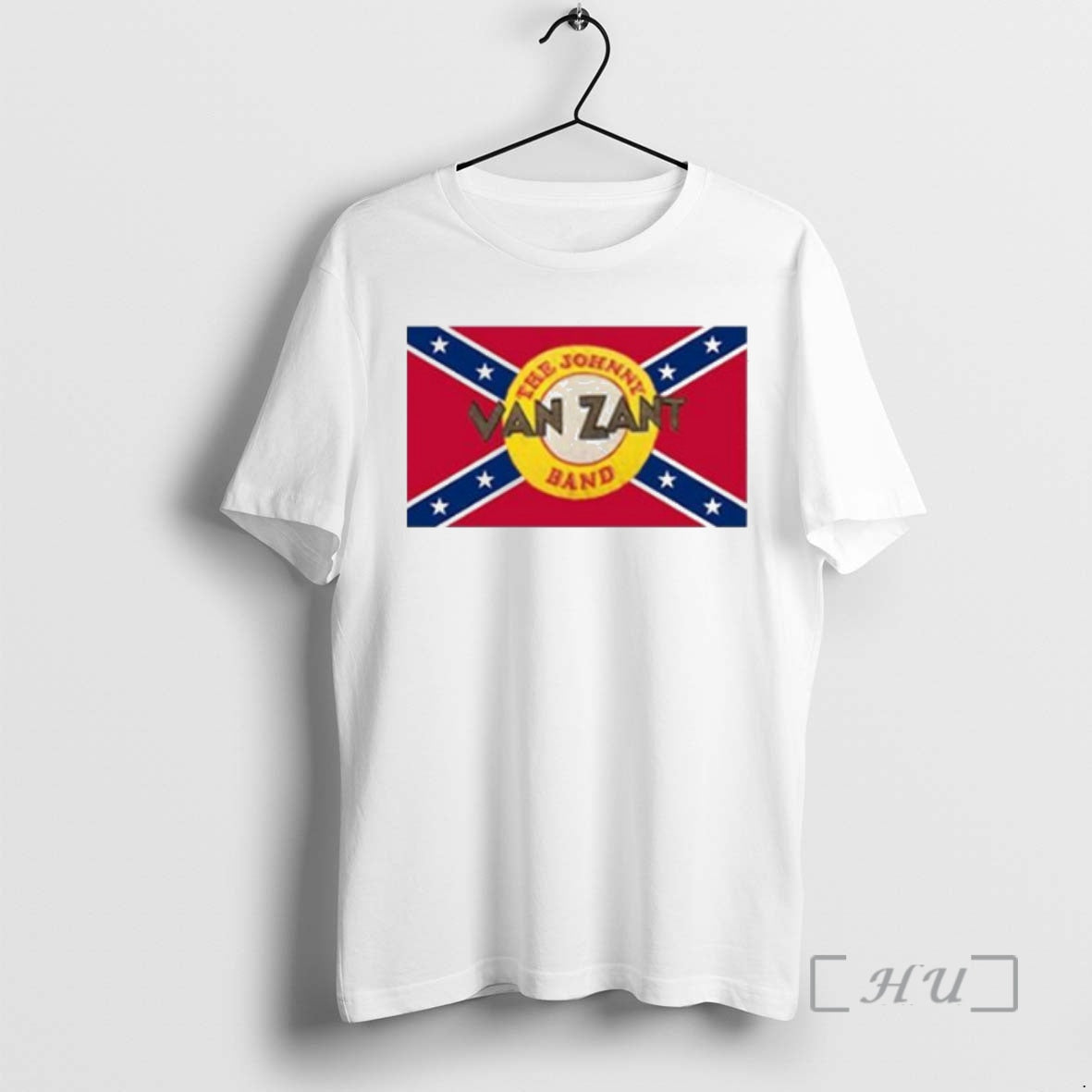 Officials The Johnny Band Van Zant Flag Of The Confederate Circle White Premium T Shirts Hoodie Sweatshirt | PurePodTees.com