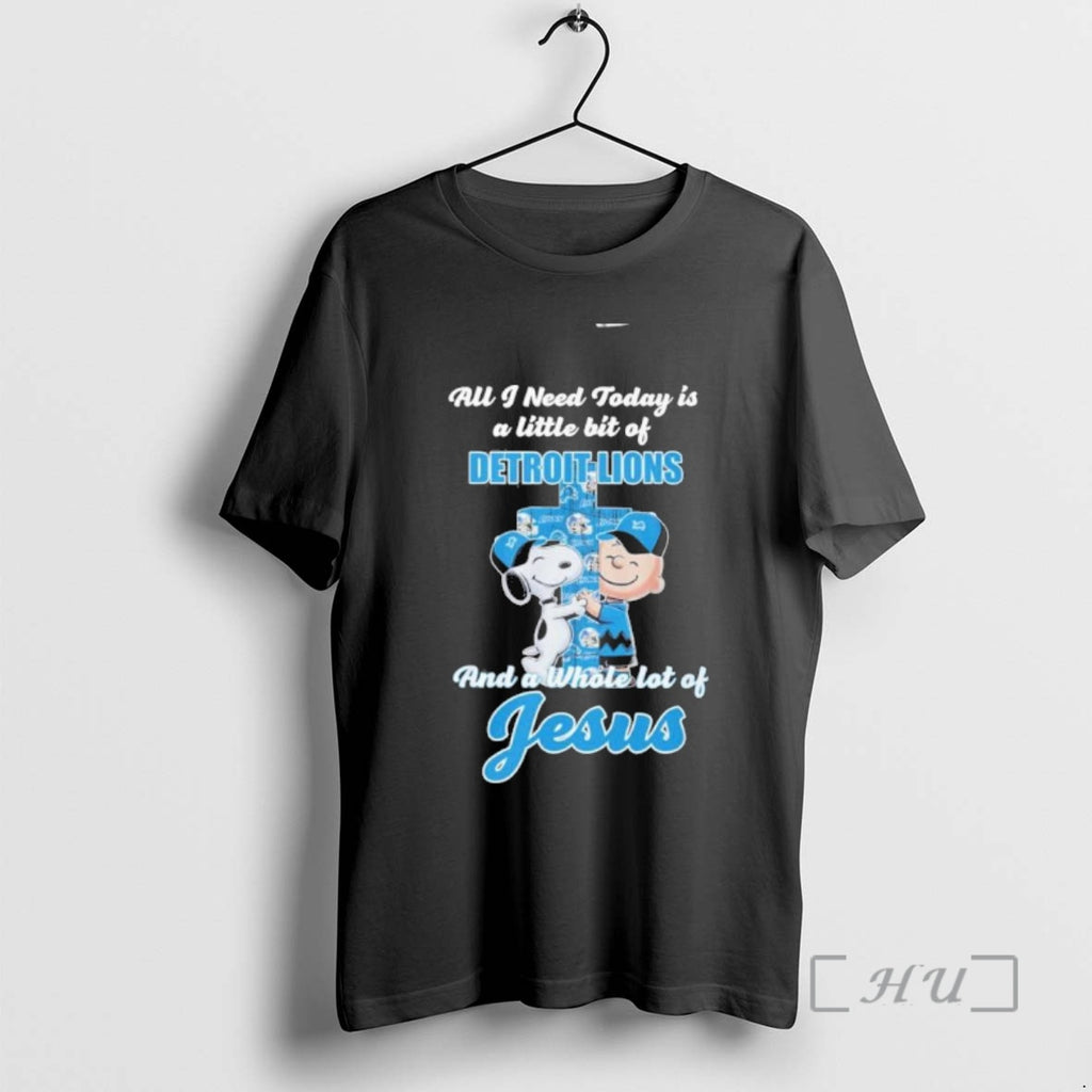 Officials The Peanuts All I Need Today Is A Little Bit Of Detroit Lions And Shirt Hoodie Sweatshirt | PurePodTees.com