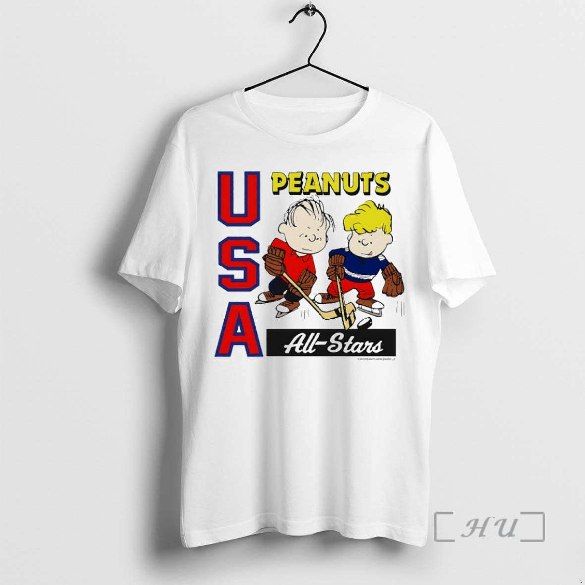Officials The Peanuts X Usa Hockey All Stars Circle Shirt Hoodie Sweatshirt | PurePodTees.com