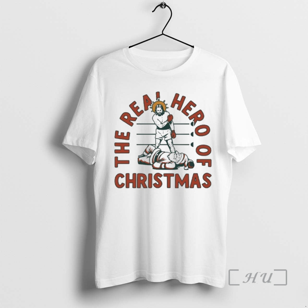 Officials The Real Hero Of Christmas Jesus Boxing Shirt Hoodie Sweatshirt | PurePodTees.com