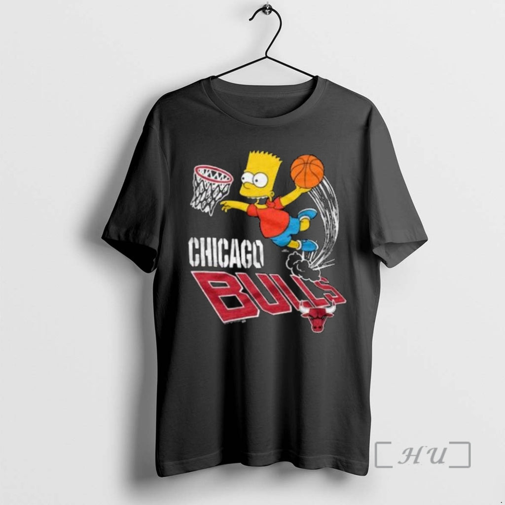 Officials The Simpsons Bart X Chicago Bulls Circle Black Shirt Hoodie Sweatshirt | PurePodTees.com