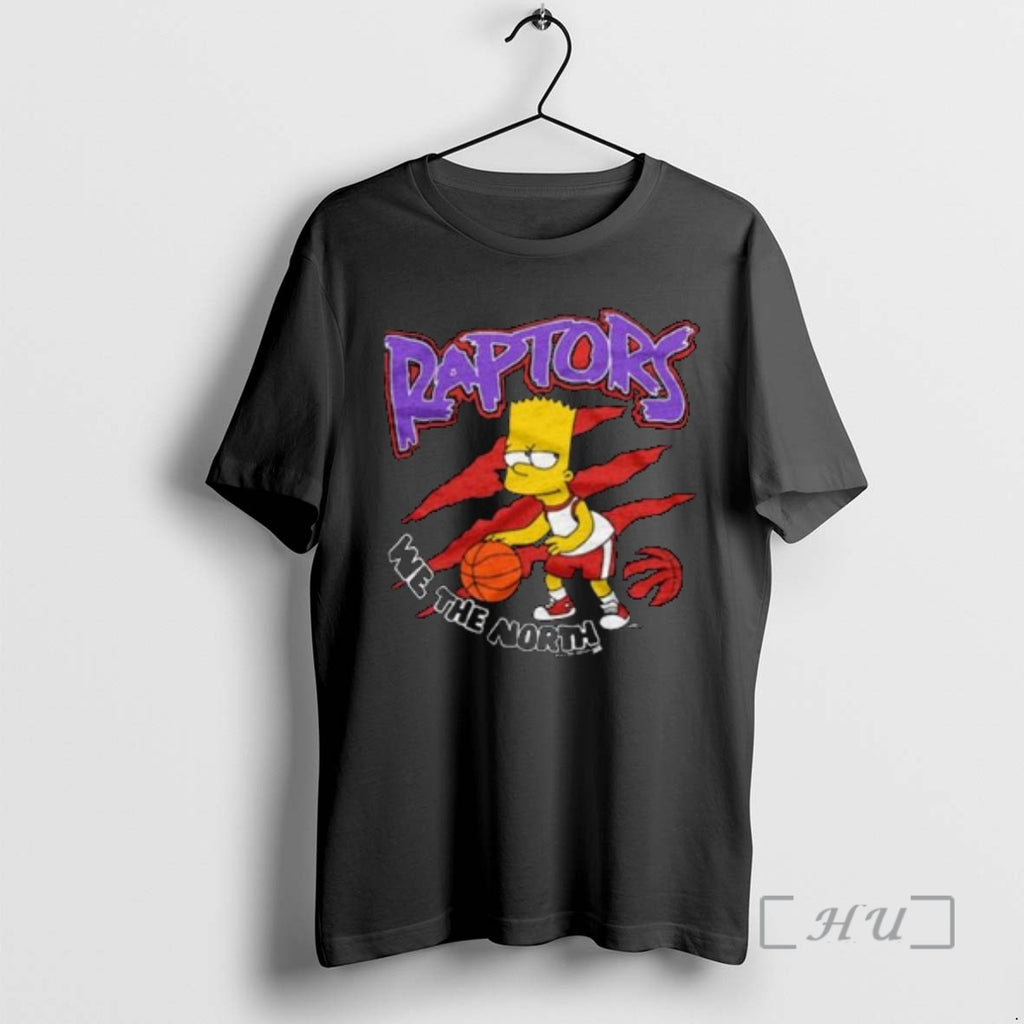 Officials The Simpsons Bart X Toronto Raptors Circle Black Shirt Hoodie Sweatshirt | PurePodTees.com