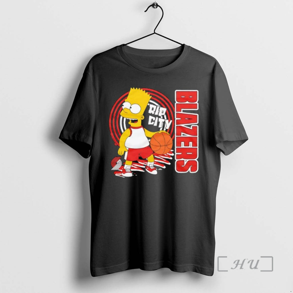 Officials The Simpsons Bart X Portland Trail Blazers Shirt Hoodie Sweatshirt | PurePodTees.com