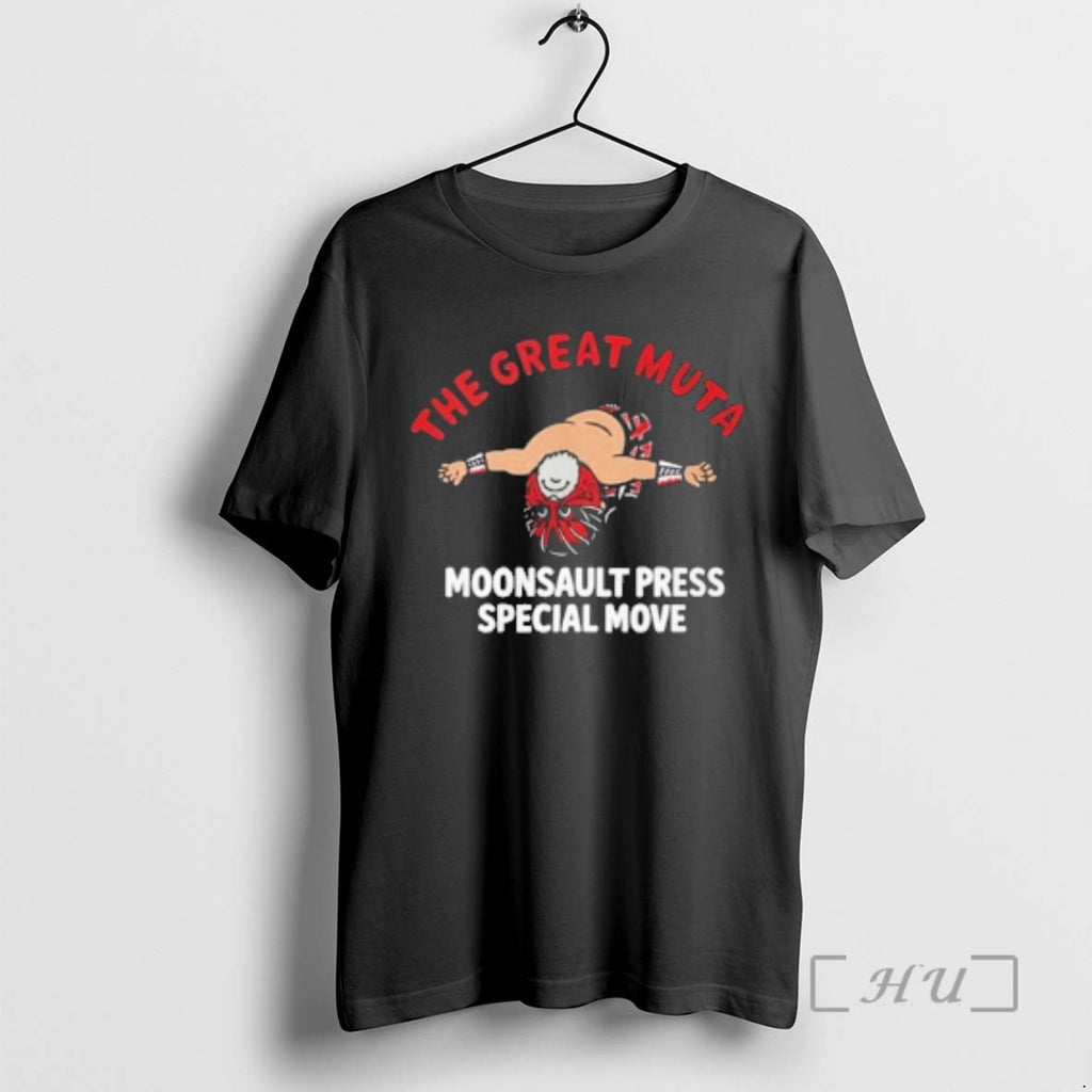 Officials The Great Muta Moonsault Press Special Move Shirt Hoodie Sweatshirt | PurePodTees.com