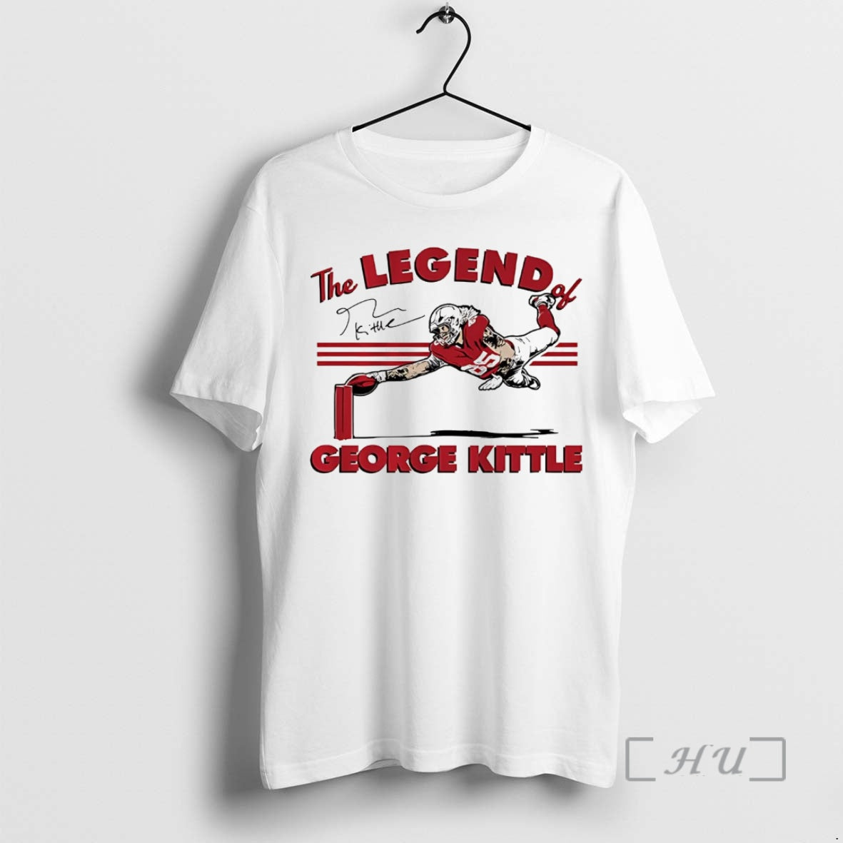 Officials The Legend Of George Kittle Catch Signature Shirt Hoodie Sweatshirt | PurePodTees.com