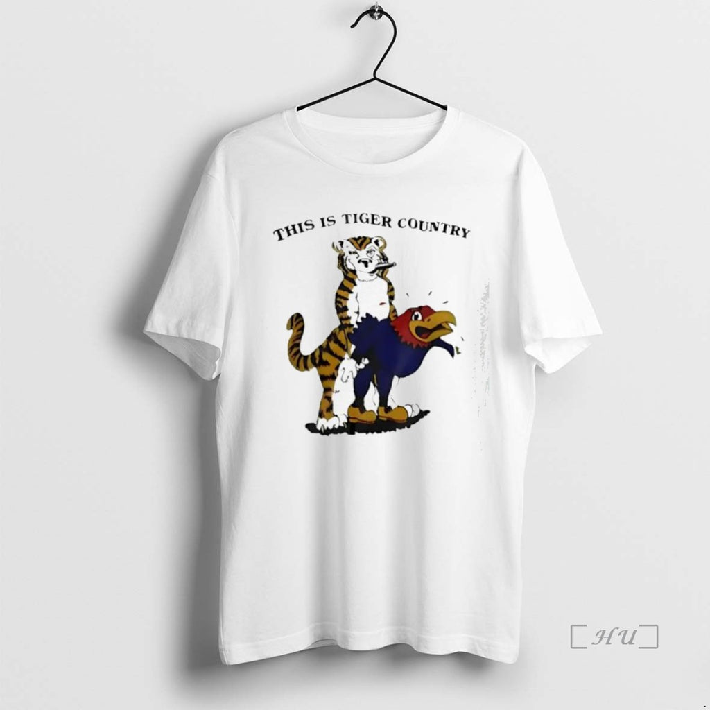 Officials This Is Tiger Country Missouri Tigers Mascot Smoking And Fuck Kansas Jayhawks Premium Shirt Hoodie Sweatshirt