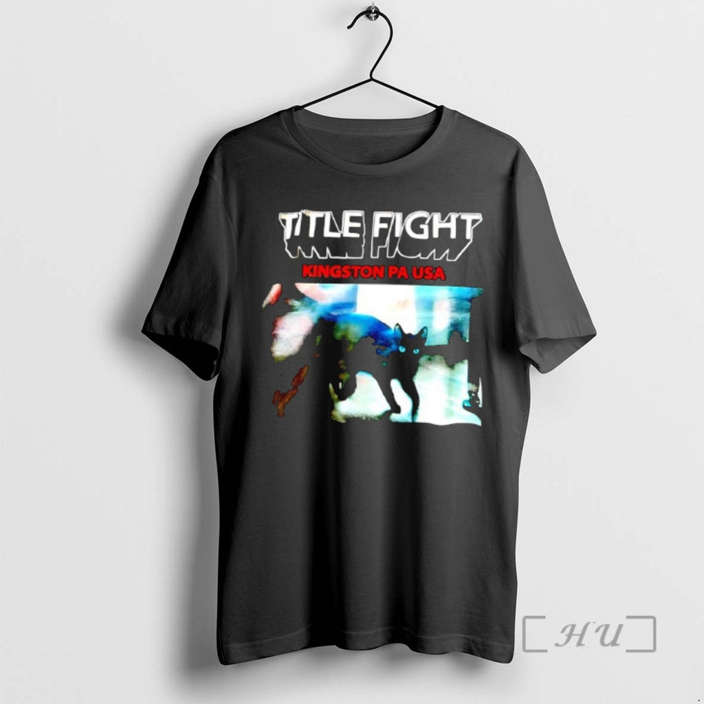 Officials Title Fight Kingston Pa Usa Band Cat Shirt Hoodie Sweatshirt | PurePodTees.com