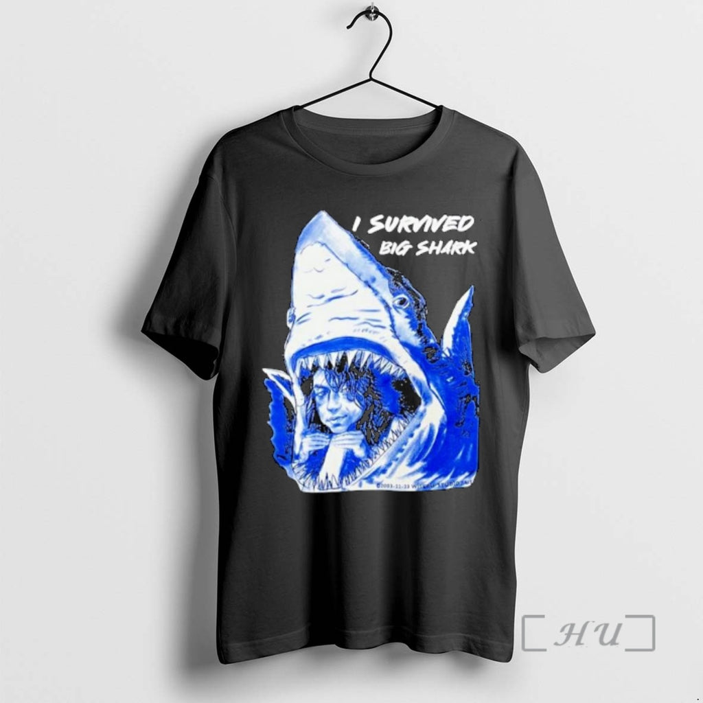 Officials Tommy Wiseau I Survived Big Shark Ornaments Shirt Hoodie Sweatshirt | PurePodTees.com