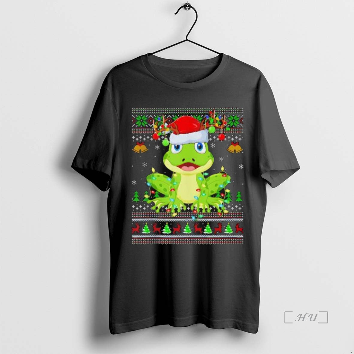 Officials Top Frog Hat Santa Ugly Christmas Black Shirt Hoodie Sweatshirt | PurePodTees.com