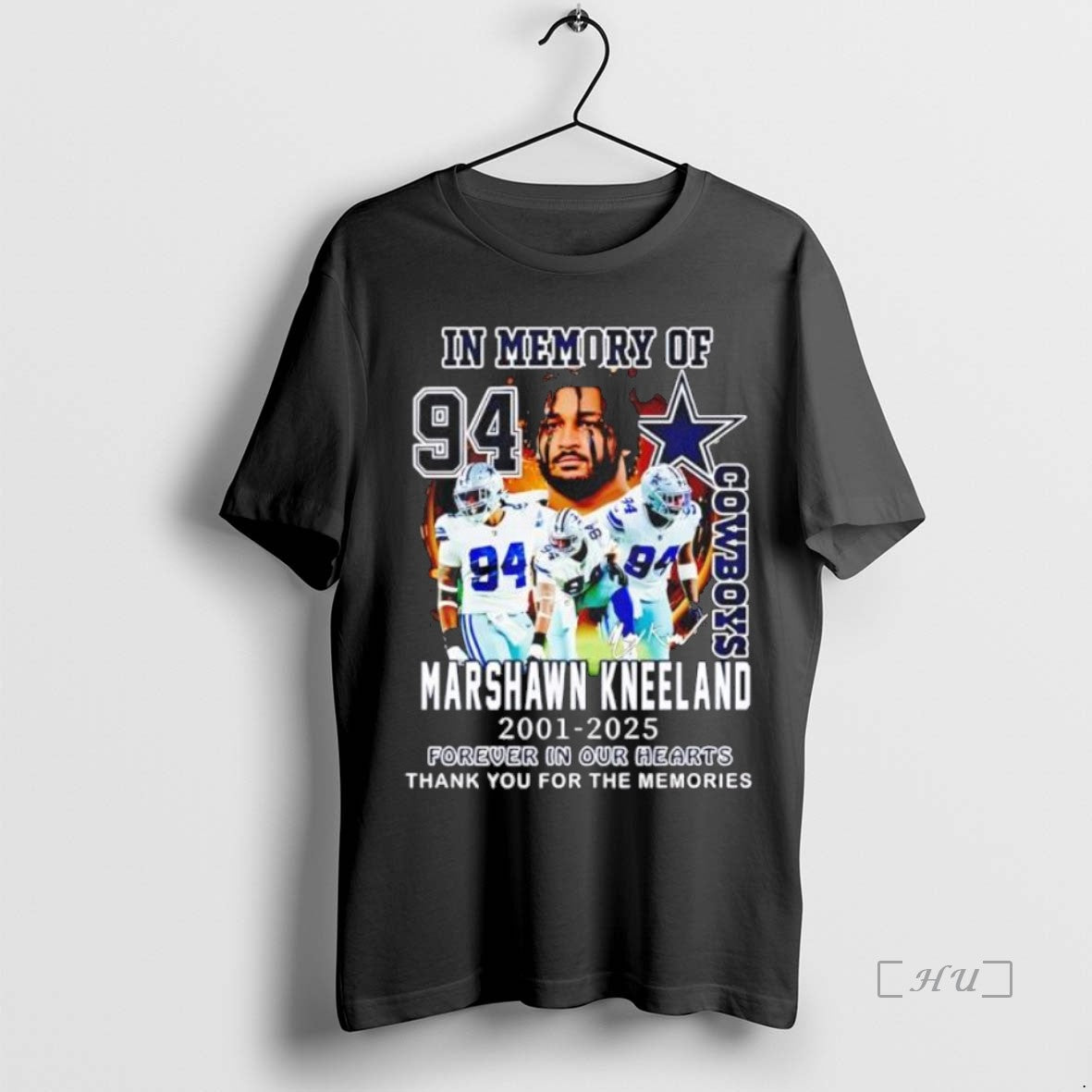 Officials Top In Memory Of Cowboys Marshawn Kneeland 2021 2025 Forever In Our Hearts Black Shirt Hoodie Sweatshirt
