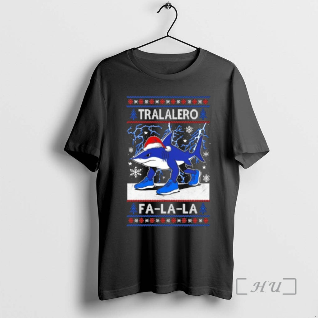 Officials Tralalero Fa La La Brainrot Ugly Christmas Sweat Shirt Hoodie Sweatshirt | PurePodTees.com