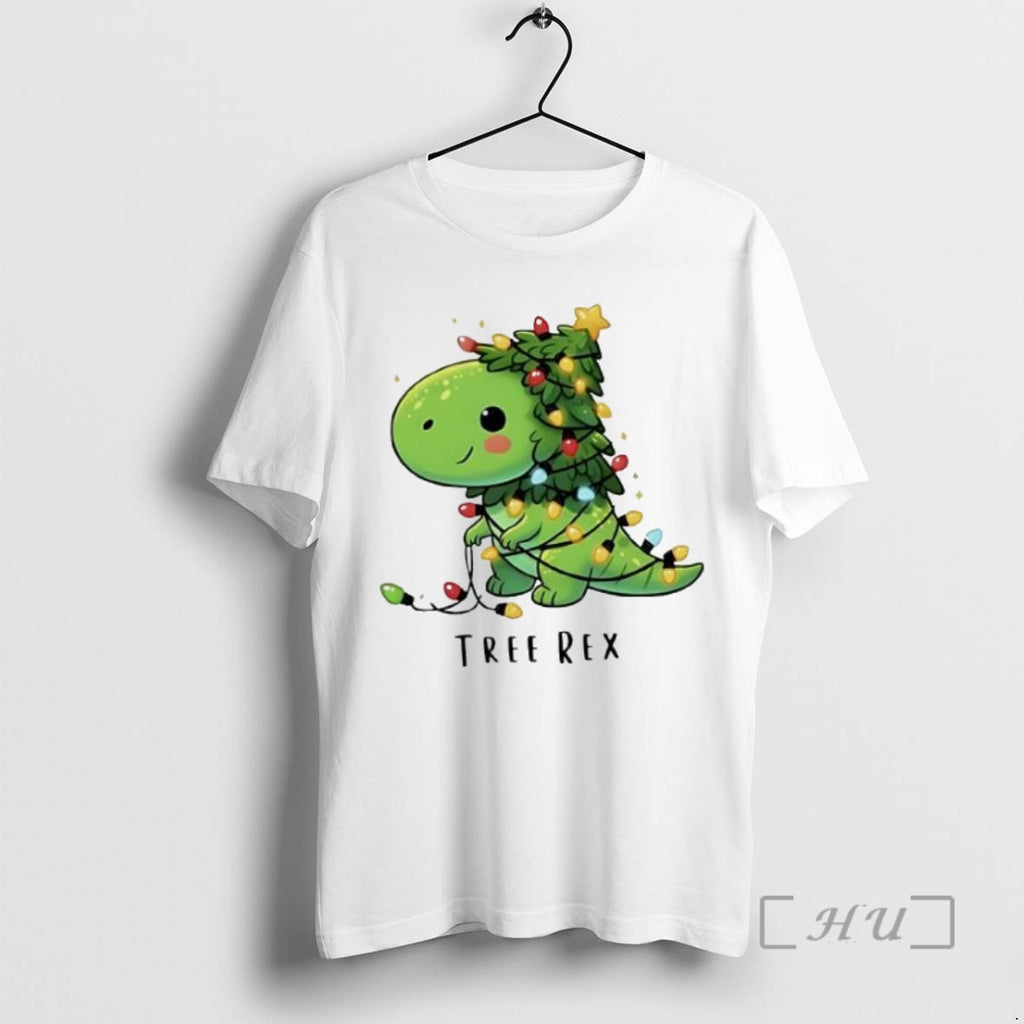 Officials Tree Rex Christmas Dinosaur Light Shirt Hoodie Sweatshirt | PurePodTees.com