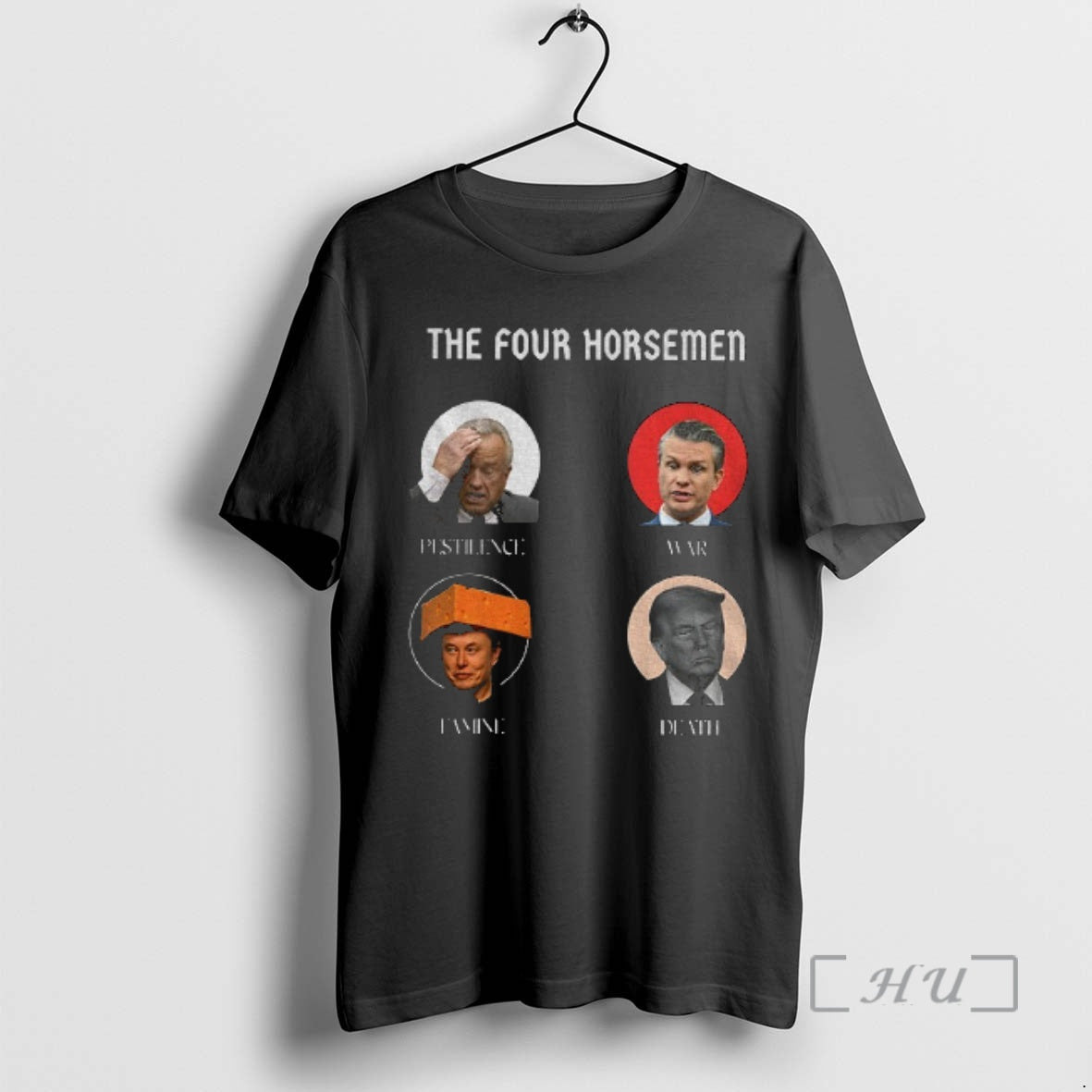 Officials Trump Vs Elon Musk The Four Horsemen Pestilence War Famine Death Premium T Shirts Hoodie Sweatshirt
