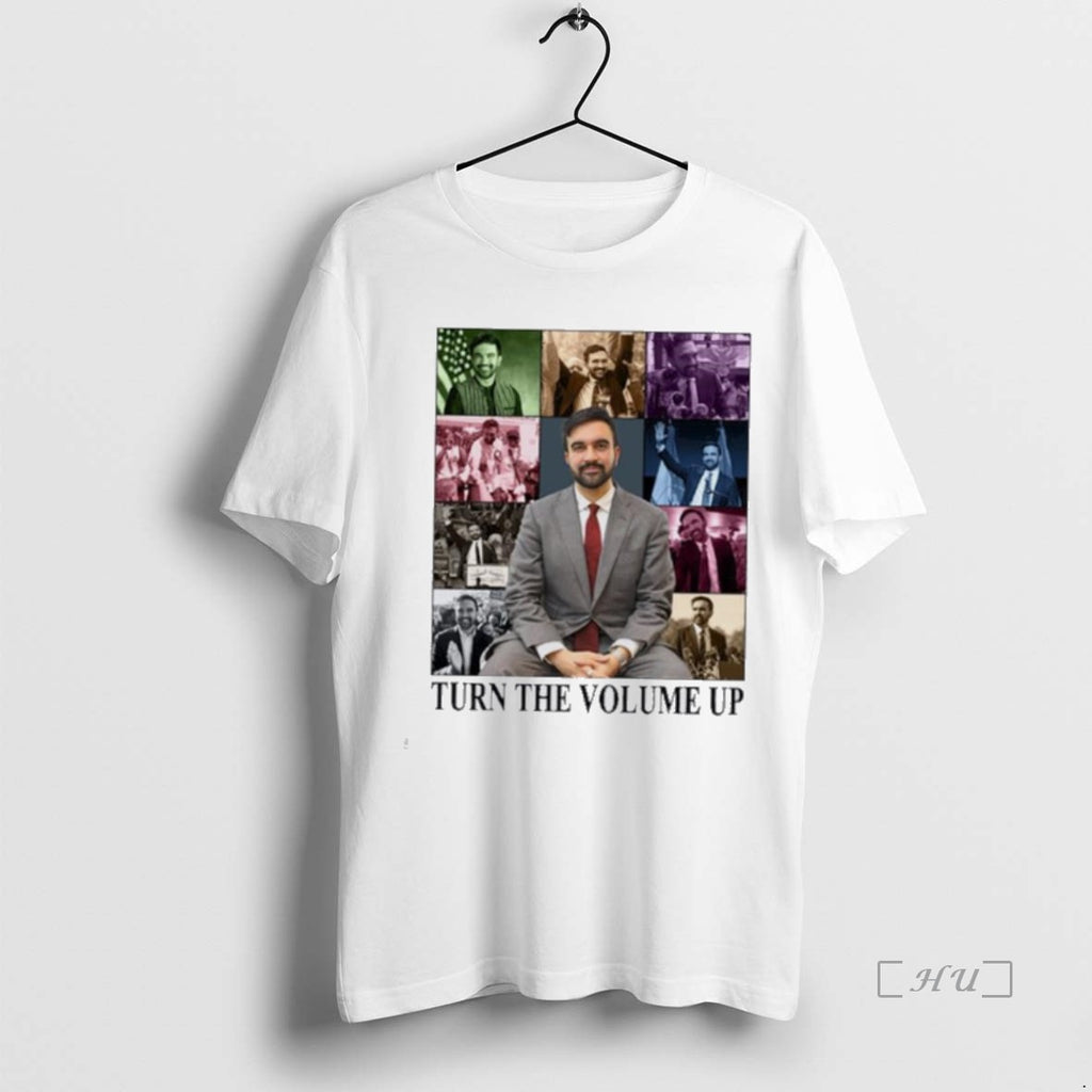 Officials Turn The Volume Up Zohran For New York City Mayor Political Premium T Shirts Hoodie Sweatshirt | PurePodTees.com