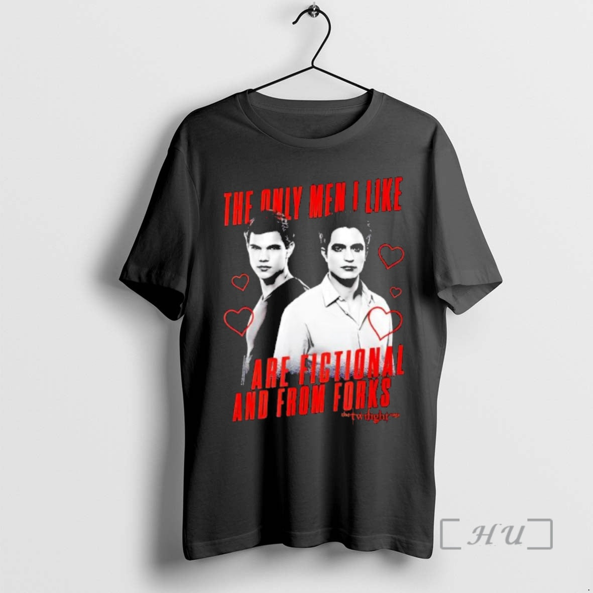 Officials Twilight The Only Men I Like Are Fictional And From Forks Black Premium Shirt Hoodie Sweatshirt | PurePodTees.com