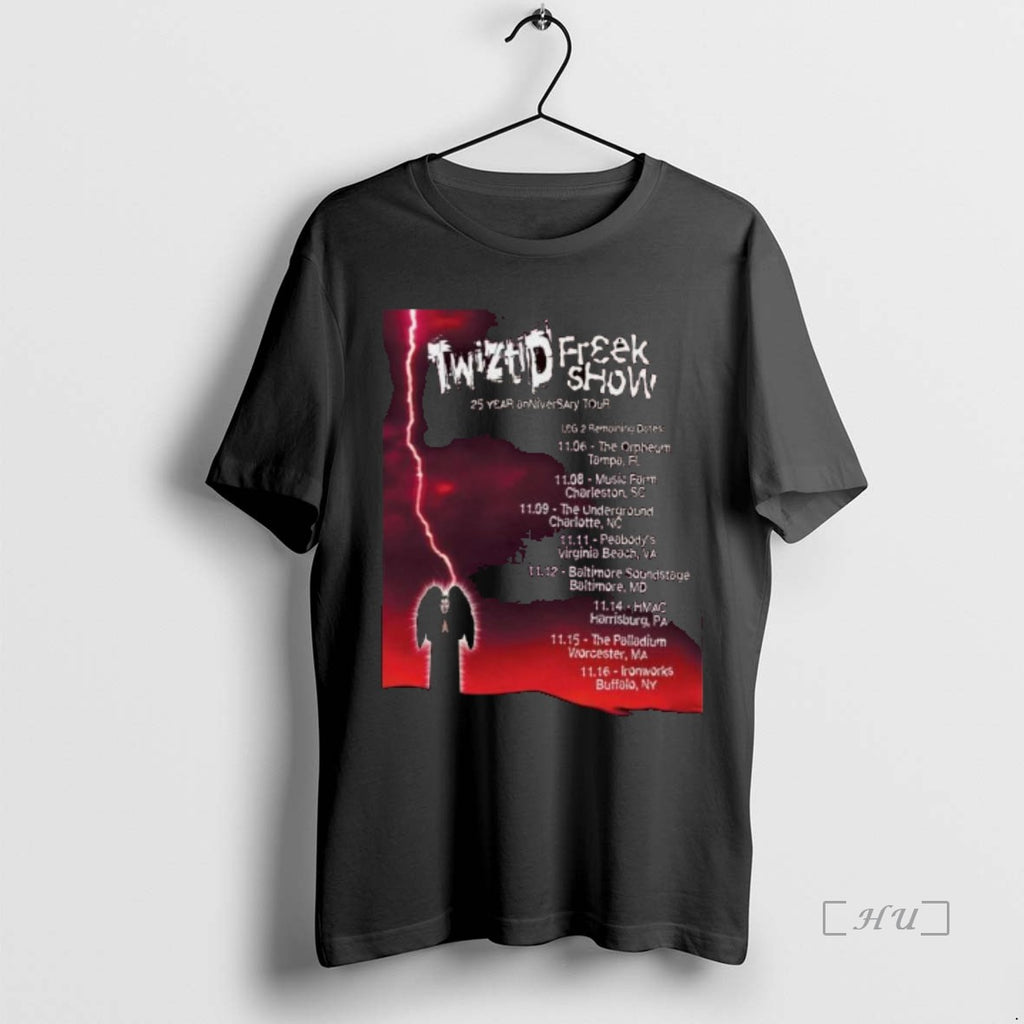 Officials Twiztid Freek Show 25 Year Anniversary Fall Tour 2025 Long Sleve Premium T Shirts Hoodie Sweatshirt