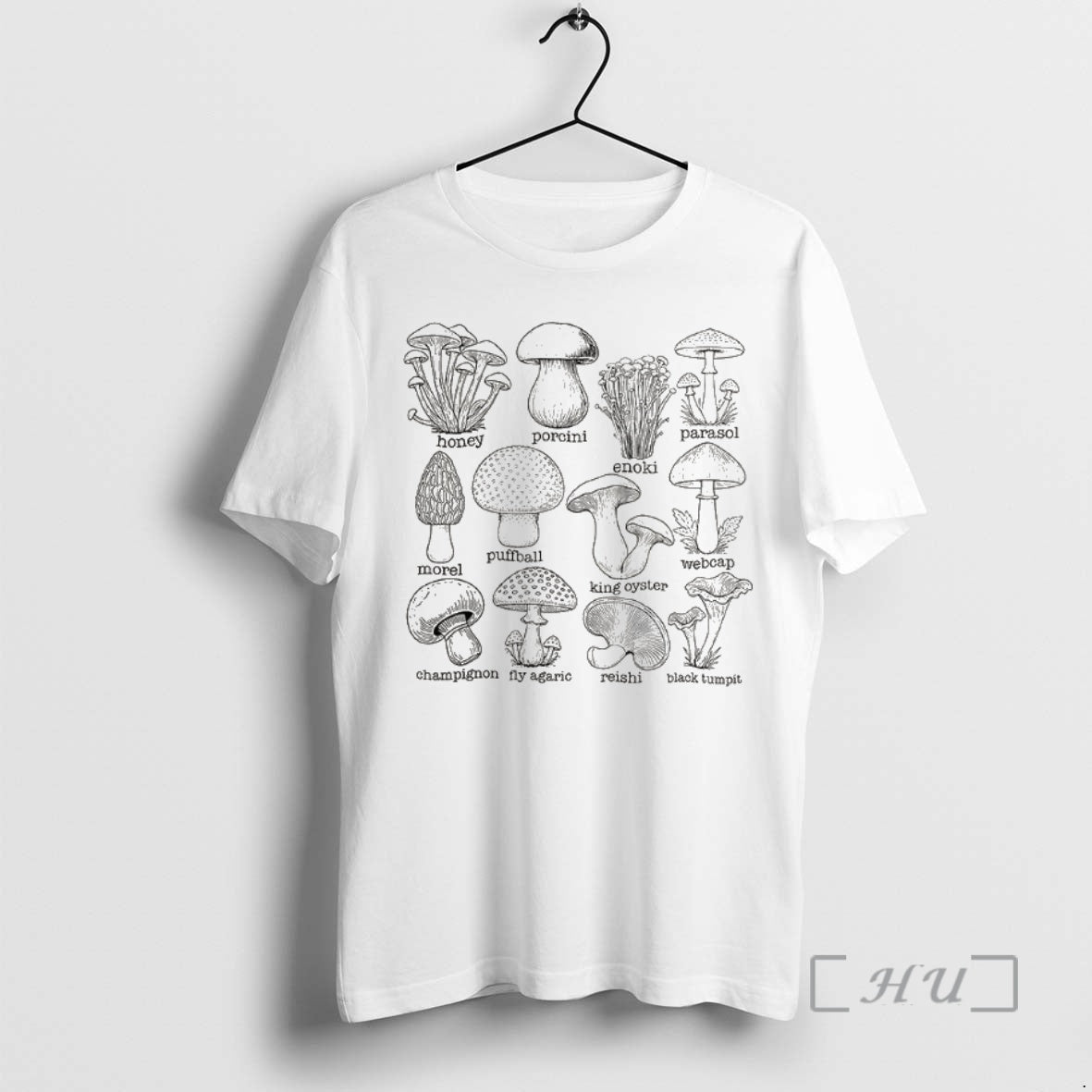 Officials Types Of Mushrooms Sketch Vintage Shirt Hoodie Sweatshirt | PurePodTees.com