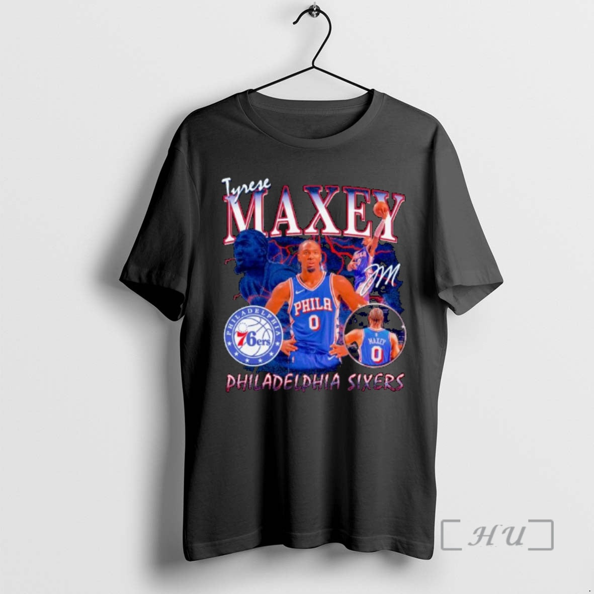Officials Tyrese Maxey Philadelphia 76ers Nba Player Collage Ornaments Shirt Hoodie Sweatshirt | PurePodTees.com