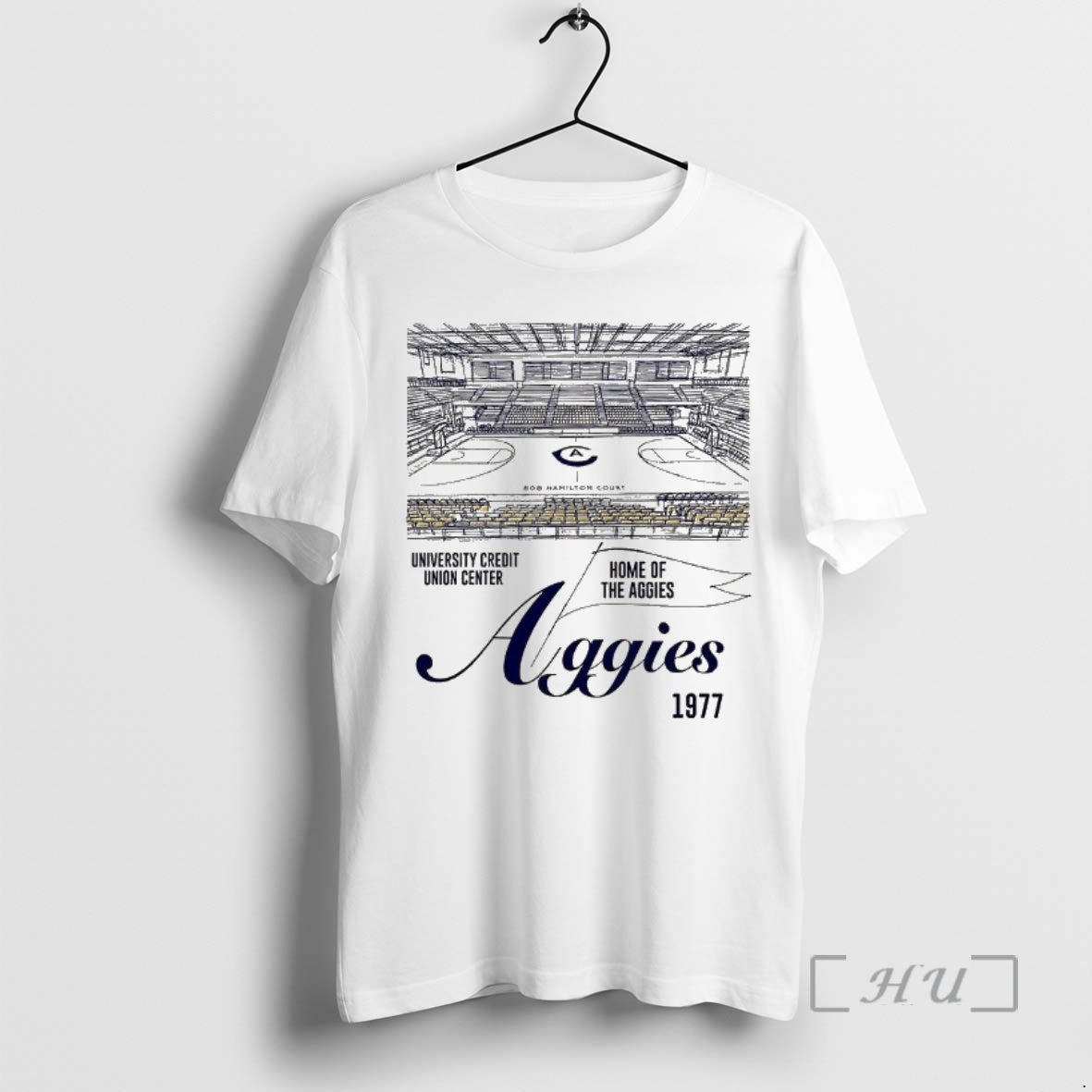 Officials Uc Davis Aggies Basketball Bob Hamilton Court Home Of Aggies 1977 Sketch Premium Shirt Hoodie Sweatshirt