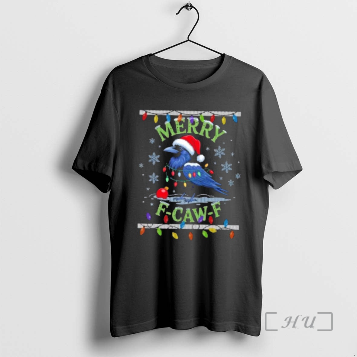 Officials Ugly Christmas Merry F Caw F Crow Shirt Hoodie Sweatshirt | PurePodTees.com