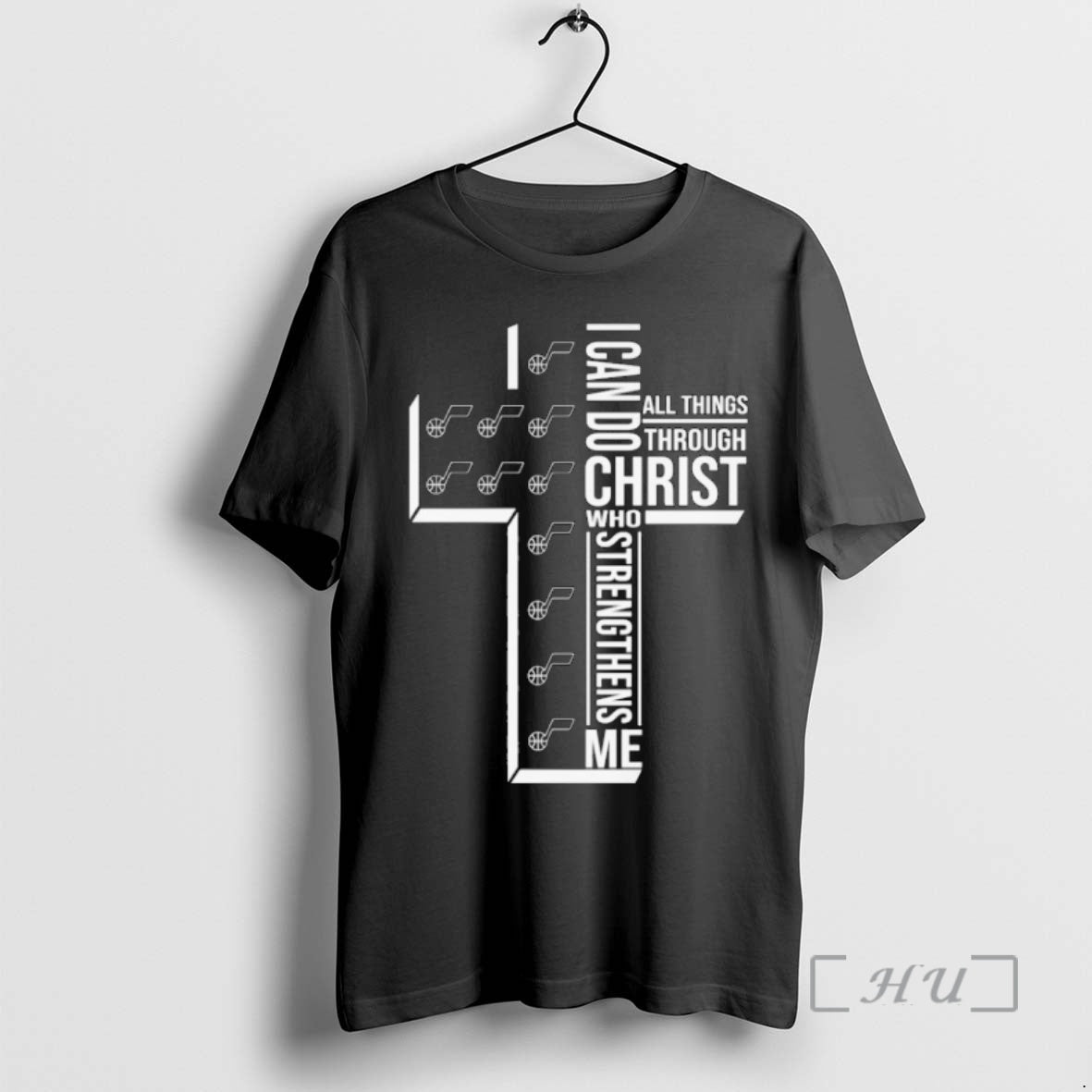 Officials Utah Jazz I Can Do All Things Through Christ Who Strengthen Me Premium Shirt Hoodie Sweatshirt | PurePodTees.com