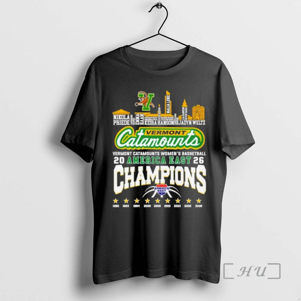 Officials Vermont Catamounts 2026 America East Champions City Skyline
