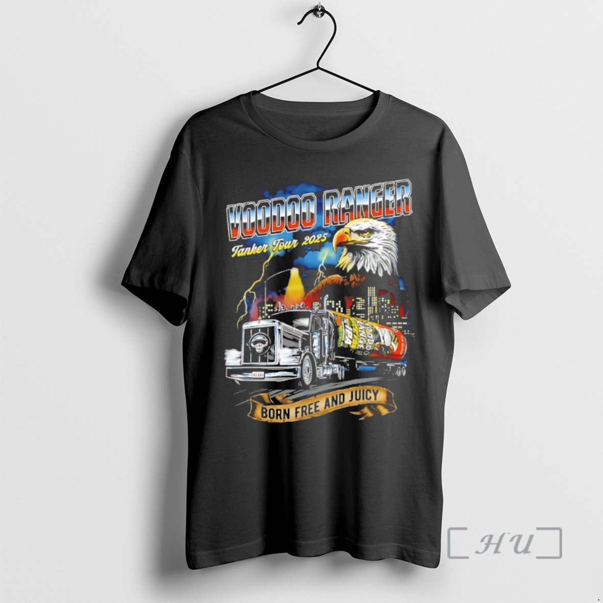 Officials Voodoo Ranger Tanker Tour 2025 Born Free And Juicy Shirt Hoodie Sweatshirt | PurePodTees.com