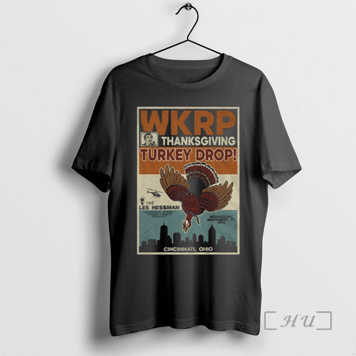Officials Wkrp In Cincinnati Turkey Drop Thanksgiving Day Vintage Shirt Hoodie Sweatshirt | PurePodTees.com