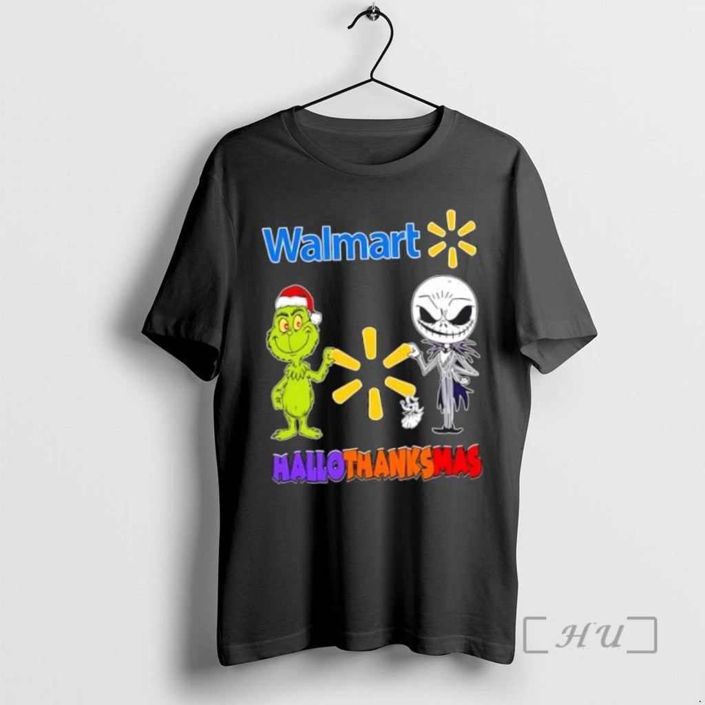 Officials Walmart X Grinch And Jack Skellington Friends Fist Bump Happy Hallothanksmas T Shirts Sweater