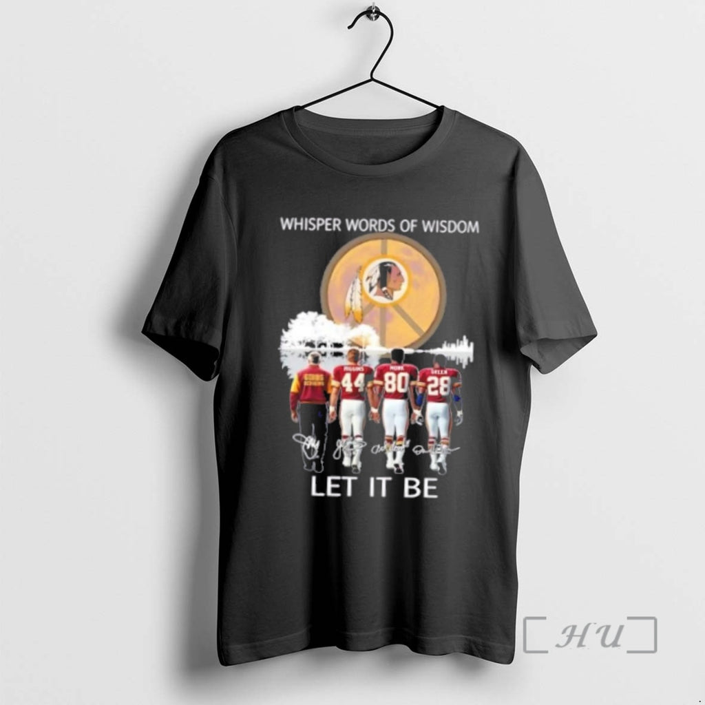 Officials Washington Commanders Gibbs And Legends Whisper Words Of Wisdom Let It Be Signatures Premium Shirt Hoodie...