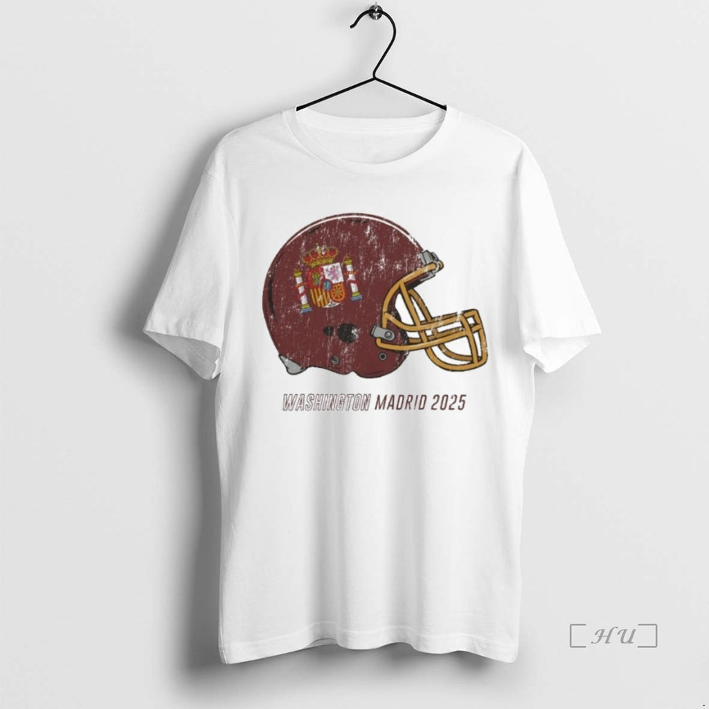 Officials Washington Football Retro Helmet X Madrid 2025 Shirt Hoodie Sweatshirt | PurePodTees.com