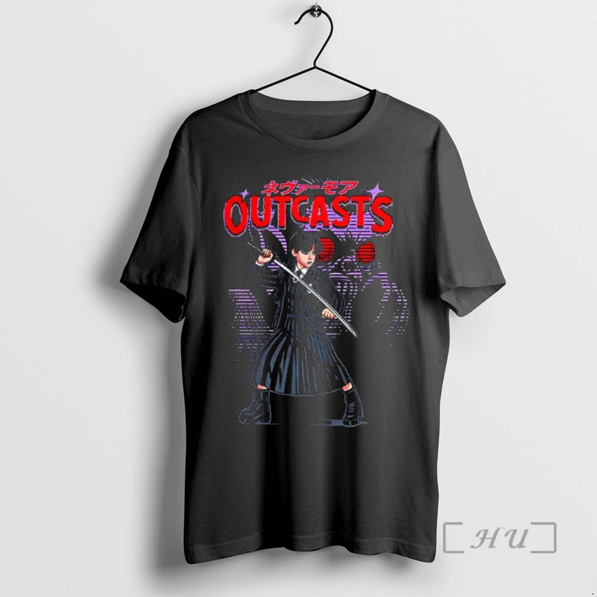 Officials Wednesday Addams Outcasts Anime Style Shirt Hoodie Sweatshirt | PurePodTees.com